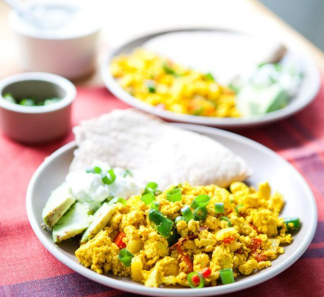 Turmeric Southwestern Tofu Scramble