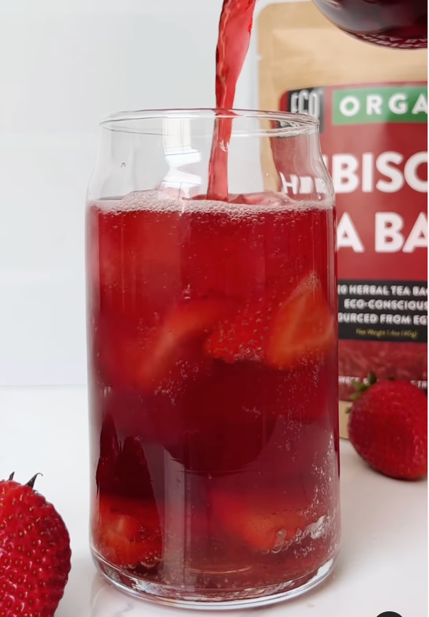 Strawberry Hibiscus Seltzer