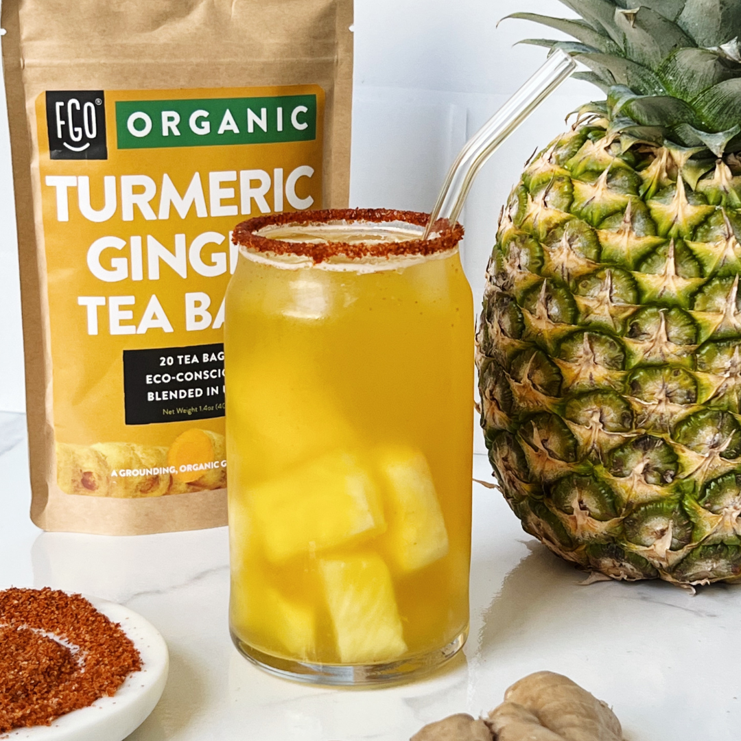 Pineapple Turmeric Ginger Iced Tea FGO From Great Origins