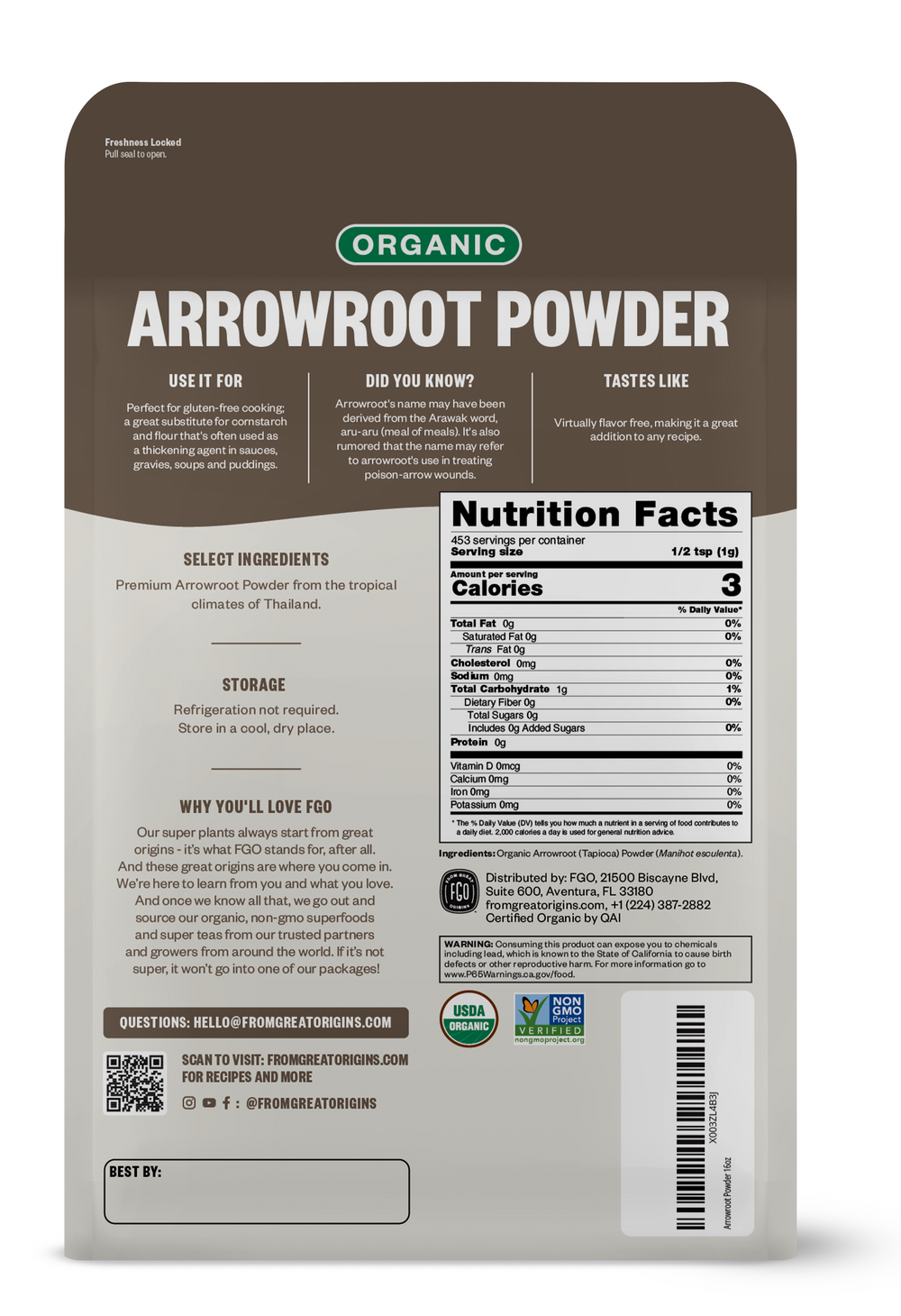 Arrowroot Powder