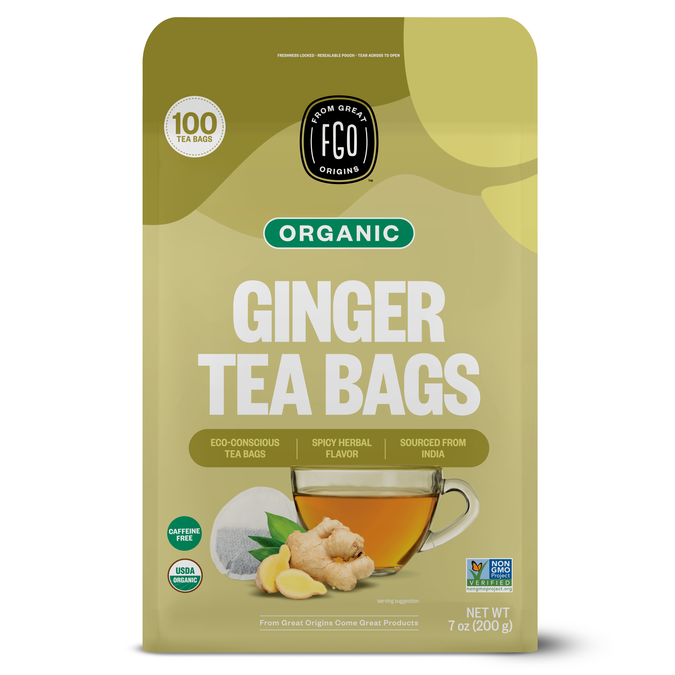 Ginger Tea Bags – FGO - From Great Origins