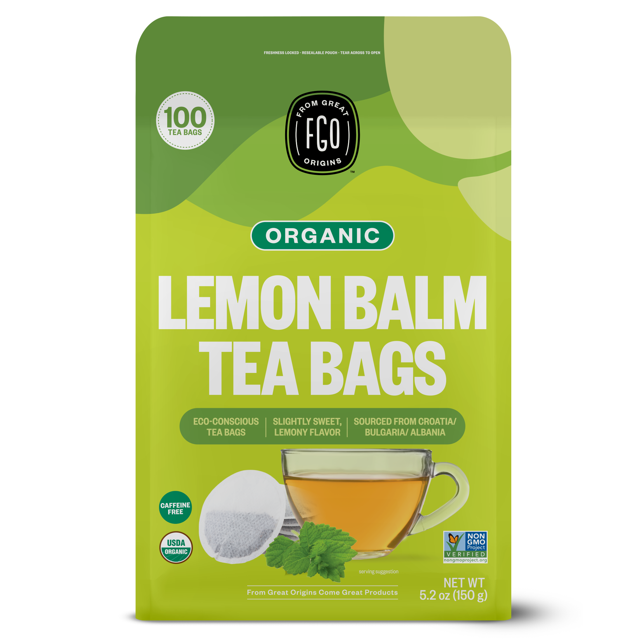 Lemon Balm Tea Bags – FGO - From Great Origins