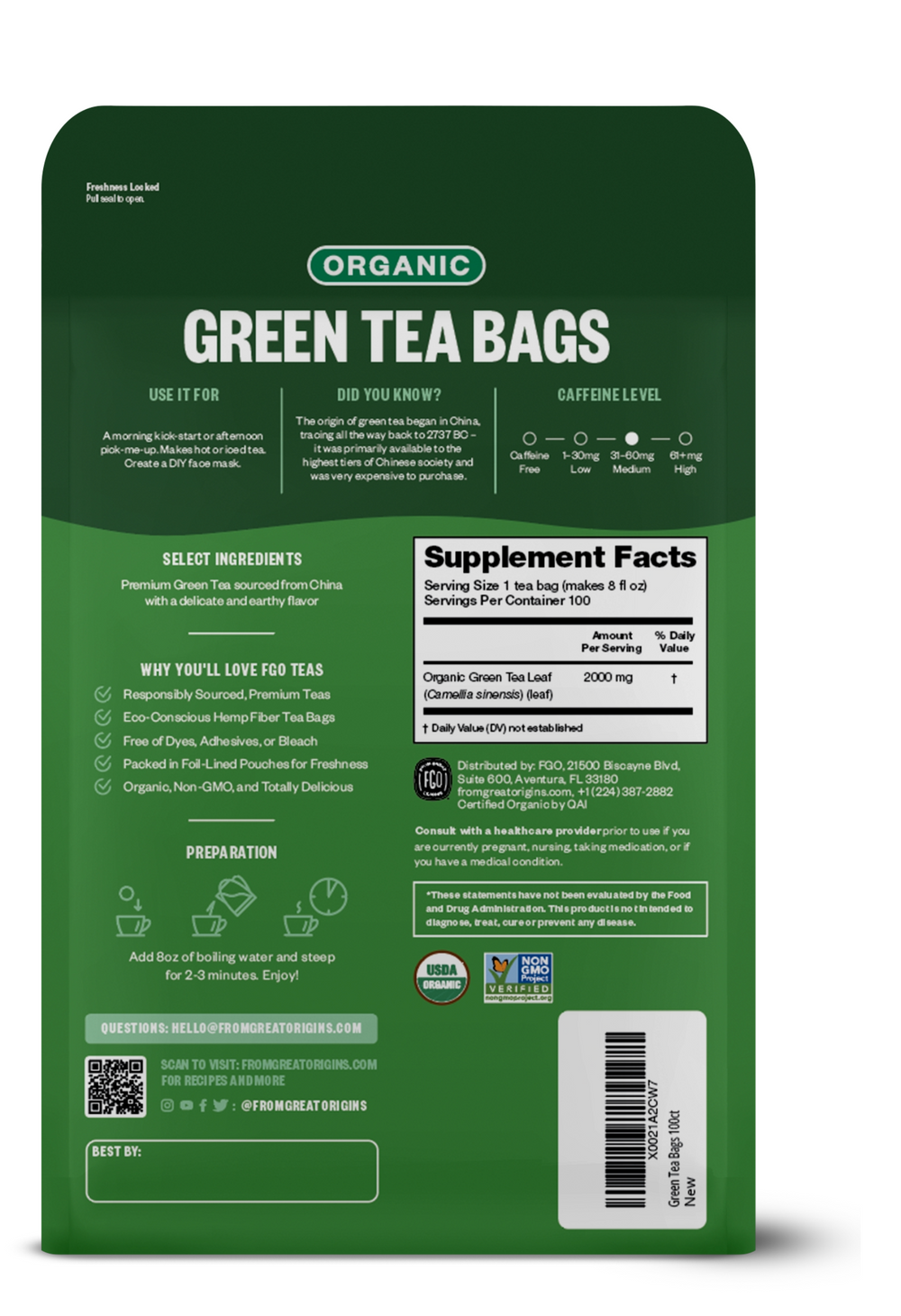 Green Tea Bags