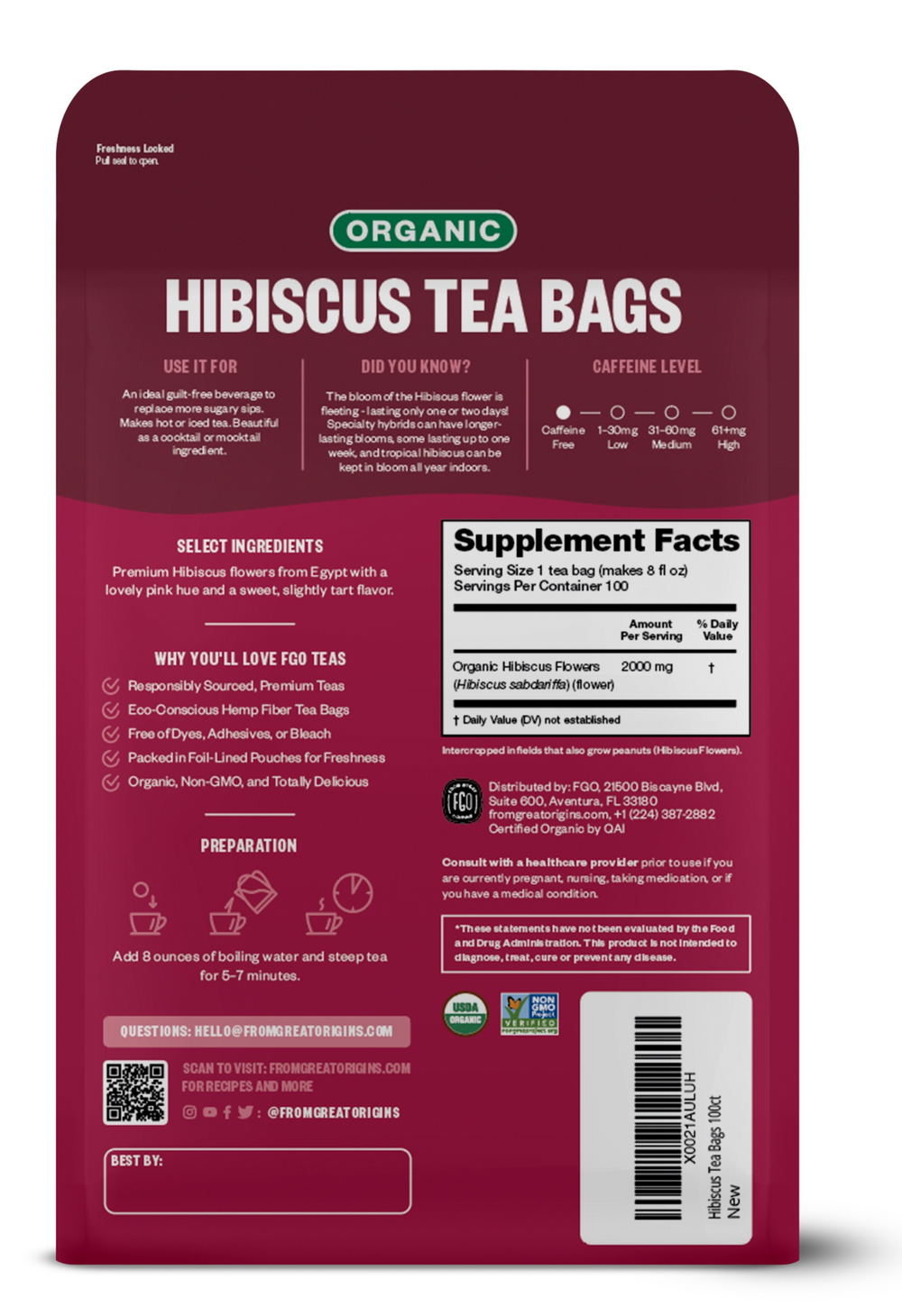 Hibiscus Tea Bags