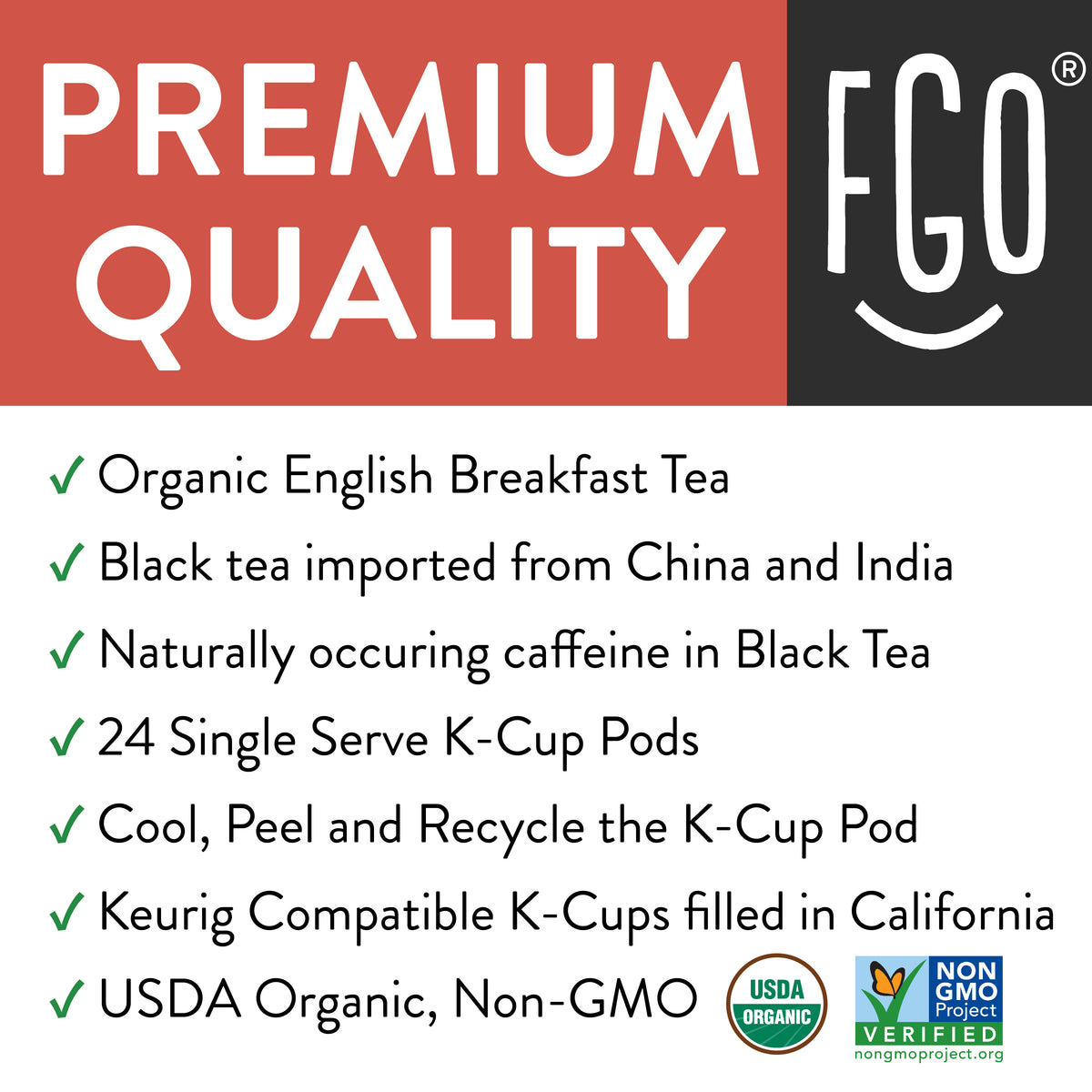 English Breakfast Tea Bags – FGO - From Great Origins