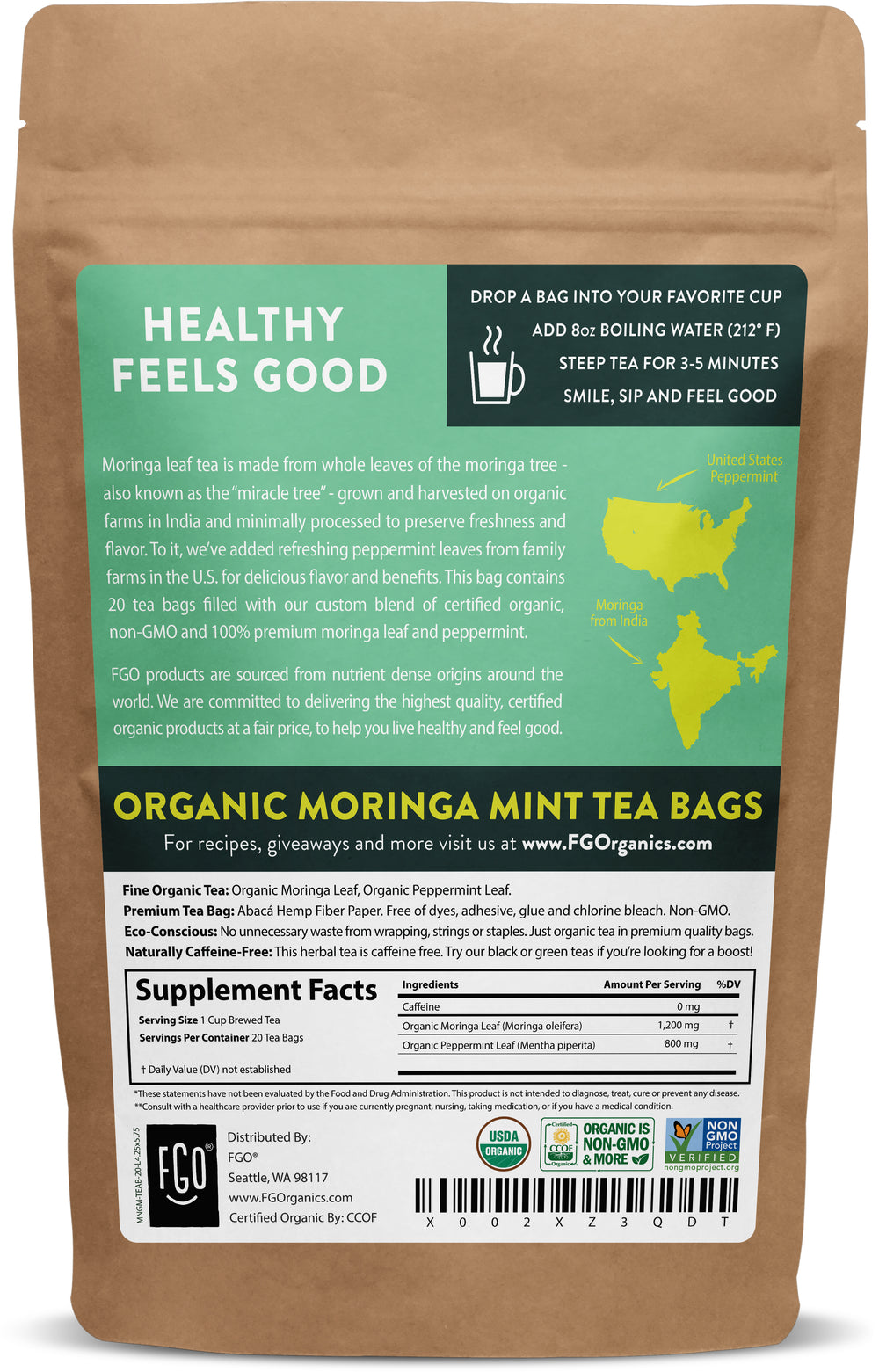 Moringa Mint Tea Bags
