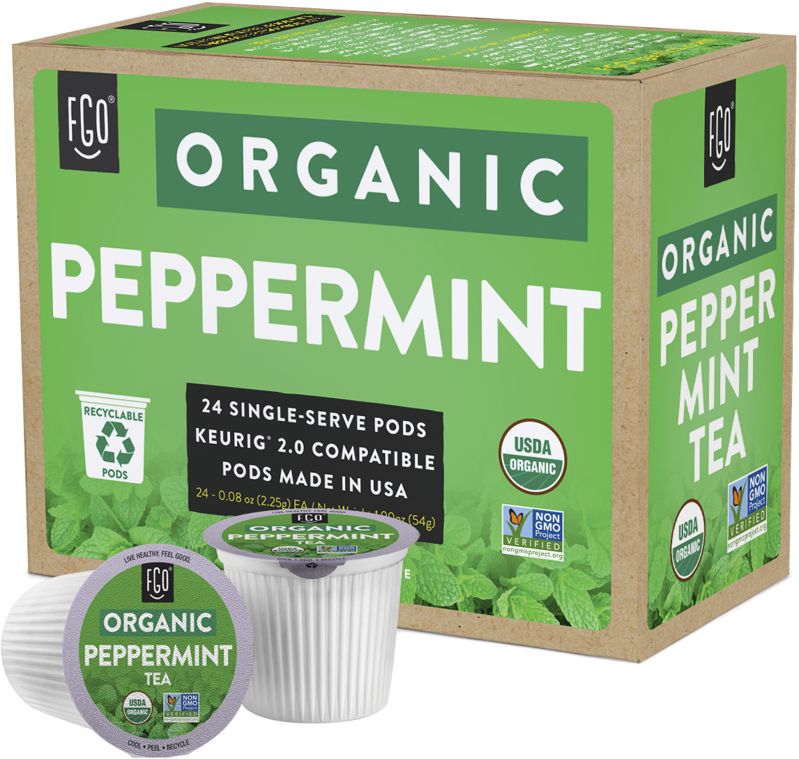 Peppermint Tea K-Cups 24ct – FGO - From Great Origins