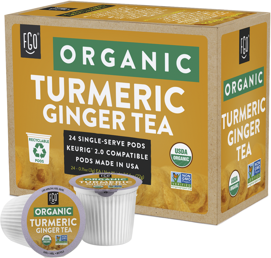 Turmeric Ginger Tea K-Cups 24ct – FGO - From Great Origins