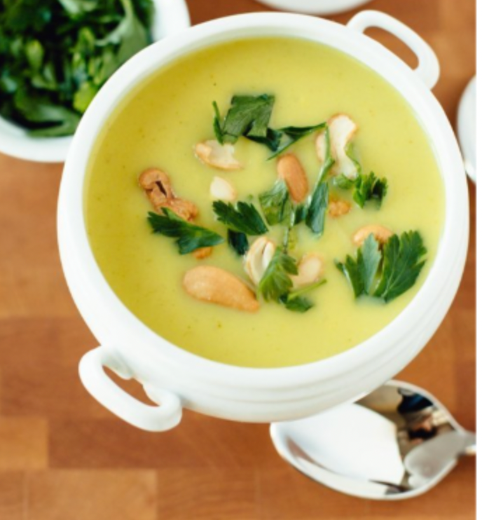 Turmeric Vegan Creamy Curried Cauliflower Soup