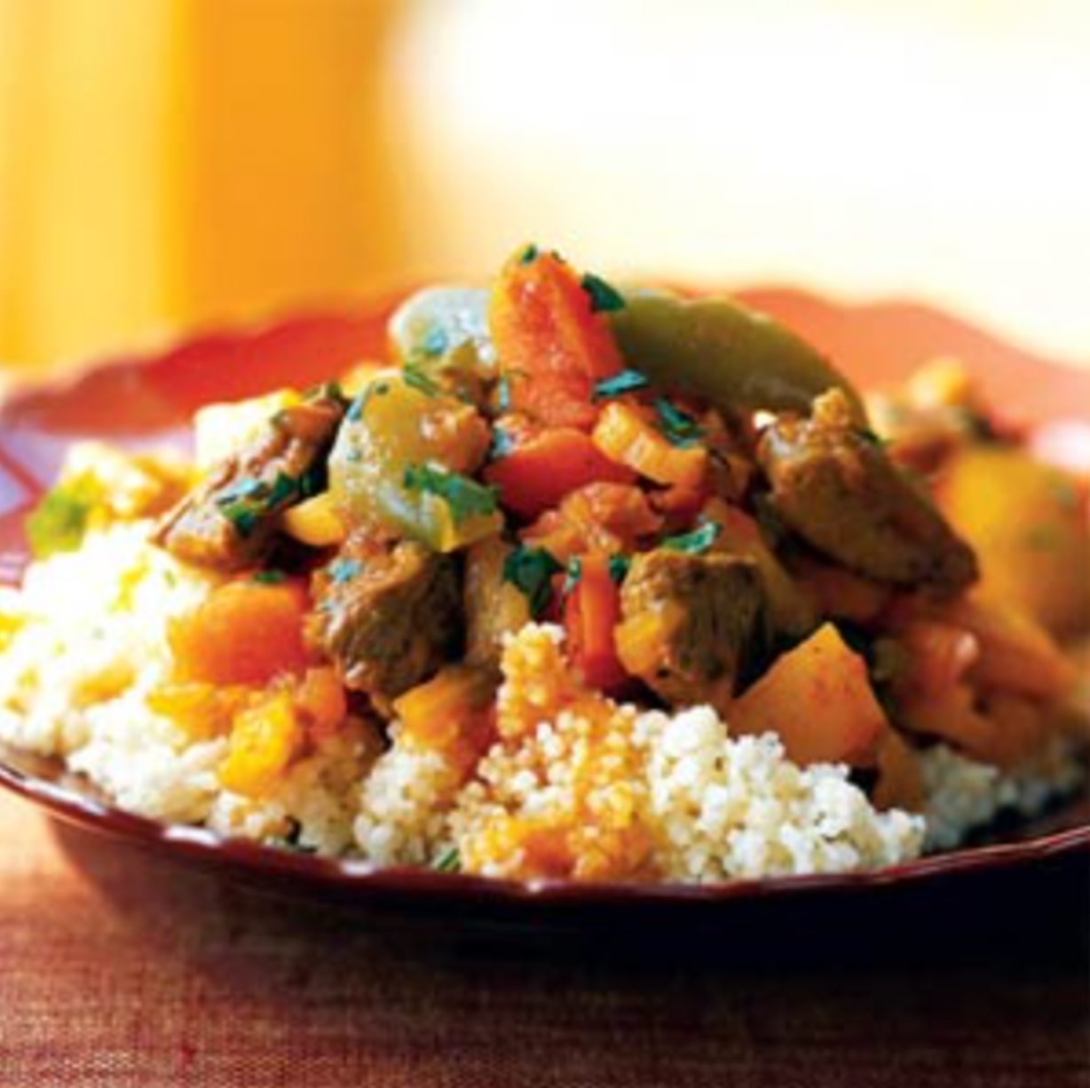 Lamb Tangine with Cinnamon, Saffron and Dried Fruit