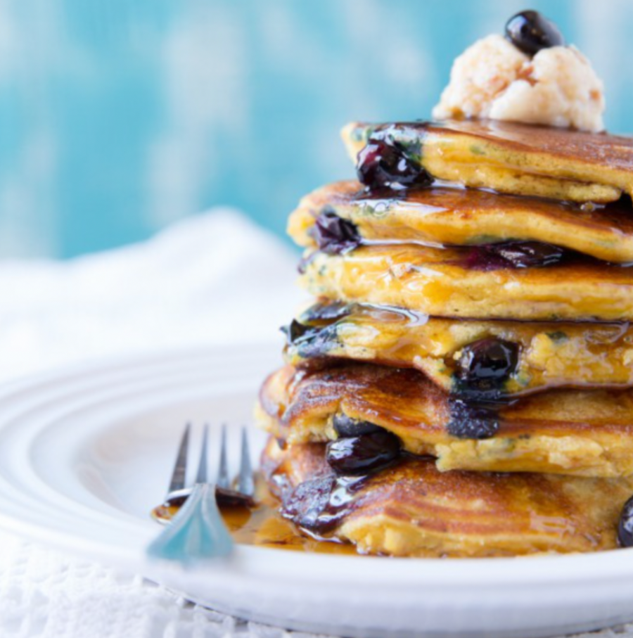 Fluffy Blueberry Paleo Pancakes (with Arrowroot)