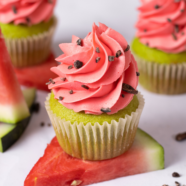 Matcha Watermelon Cupcakes