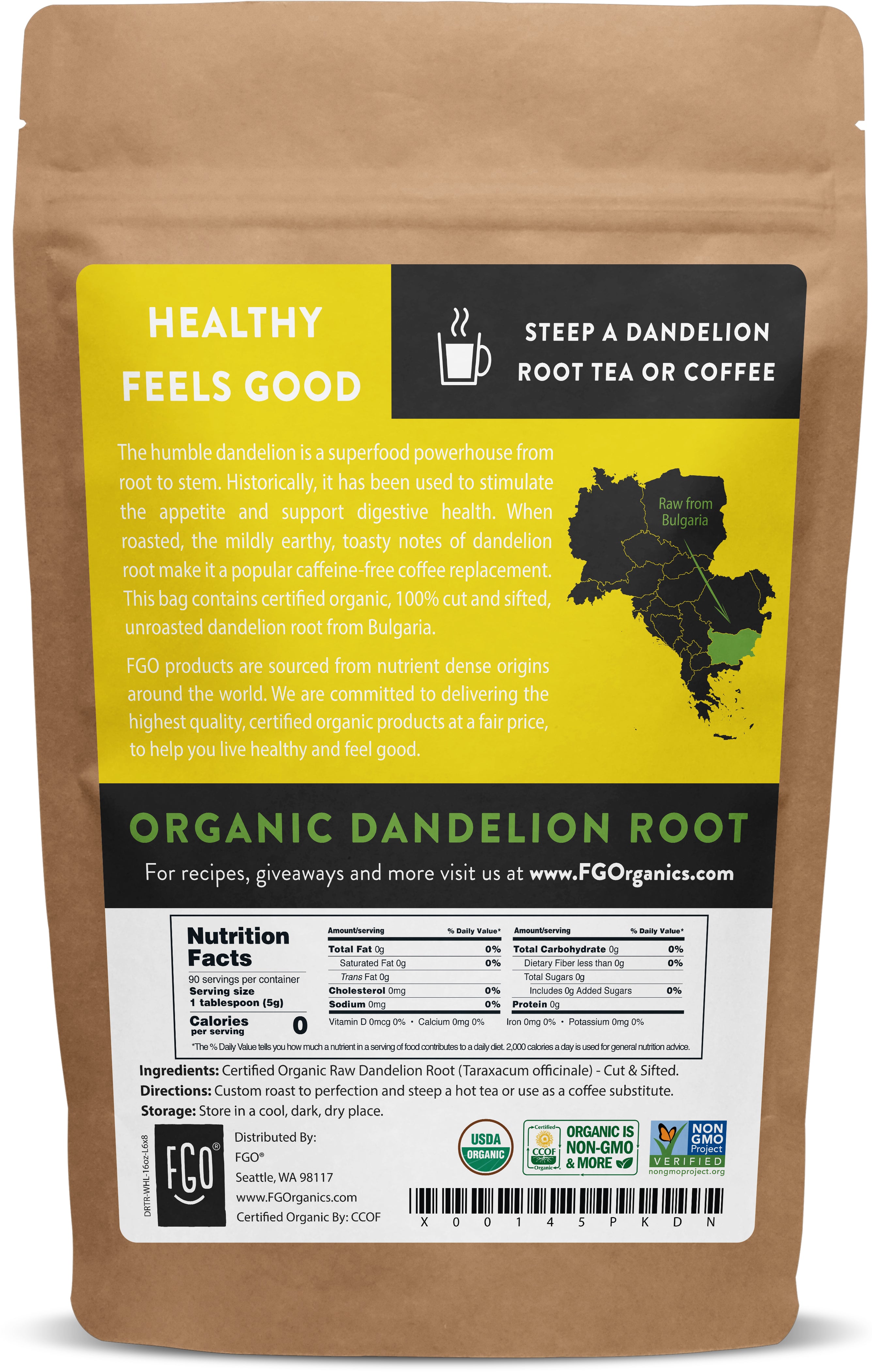 Dandelion Root - Cut & Sifted – FGO - From Great Origins