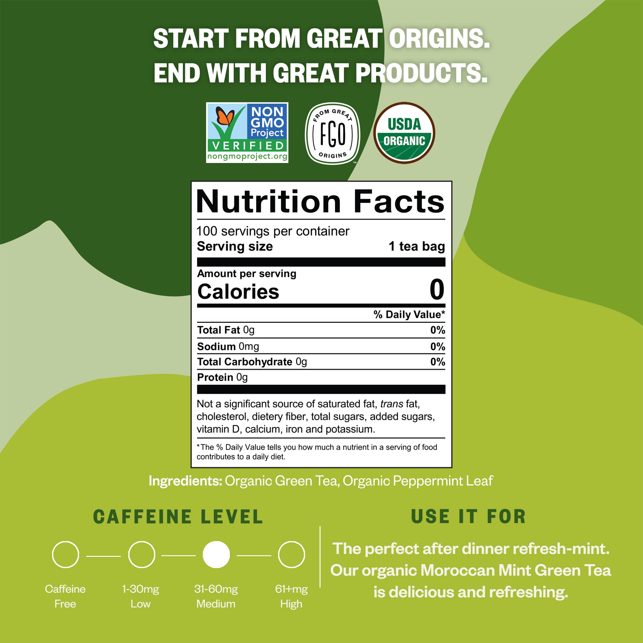 Moroccan Mint Tea Bags – FGO - From Great Origins