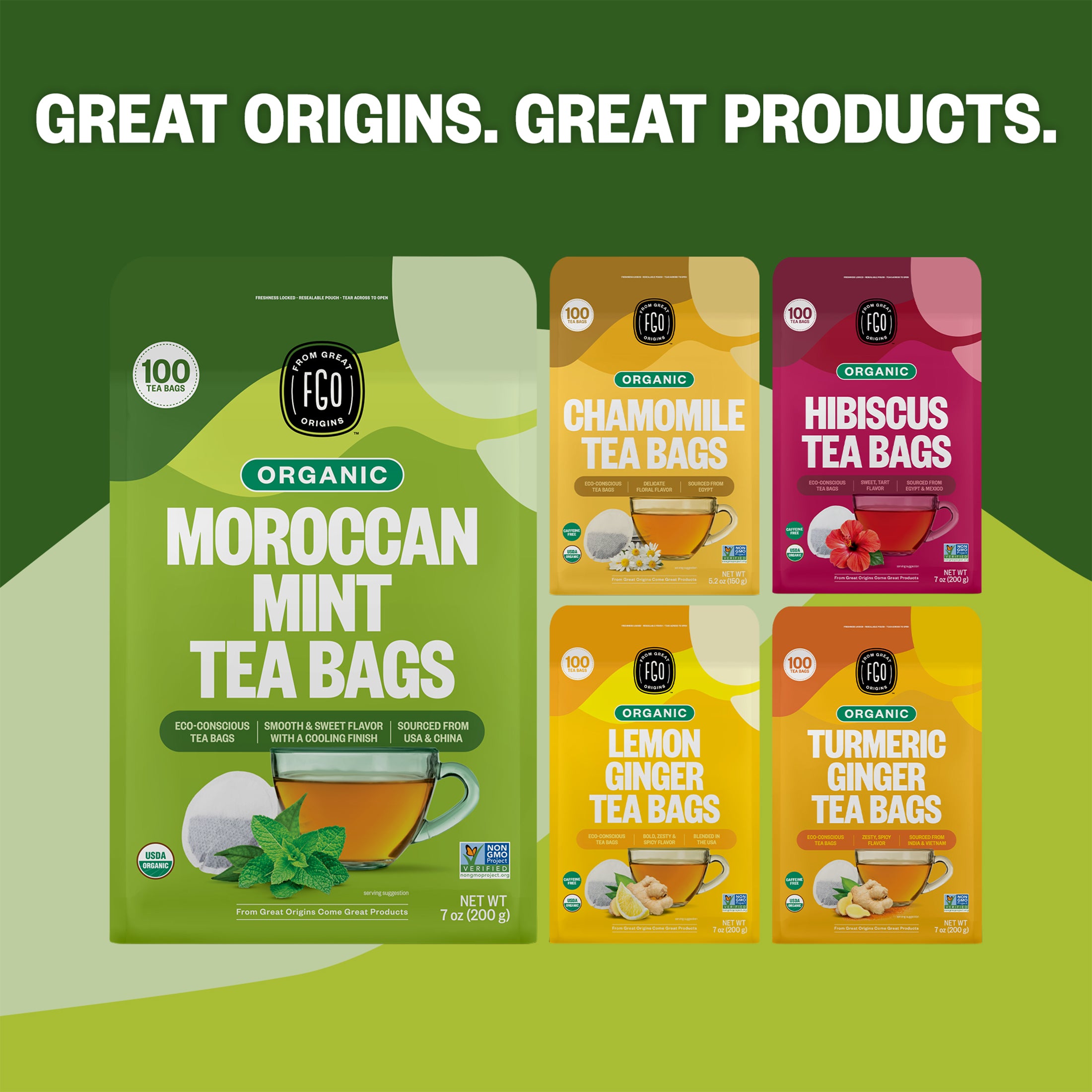Moroccan Mint Tea Bags – FGO - From Great Origins
