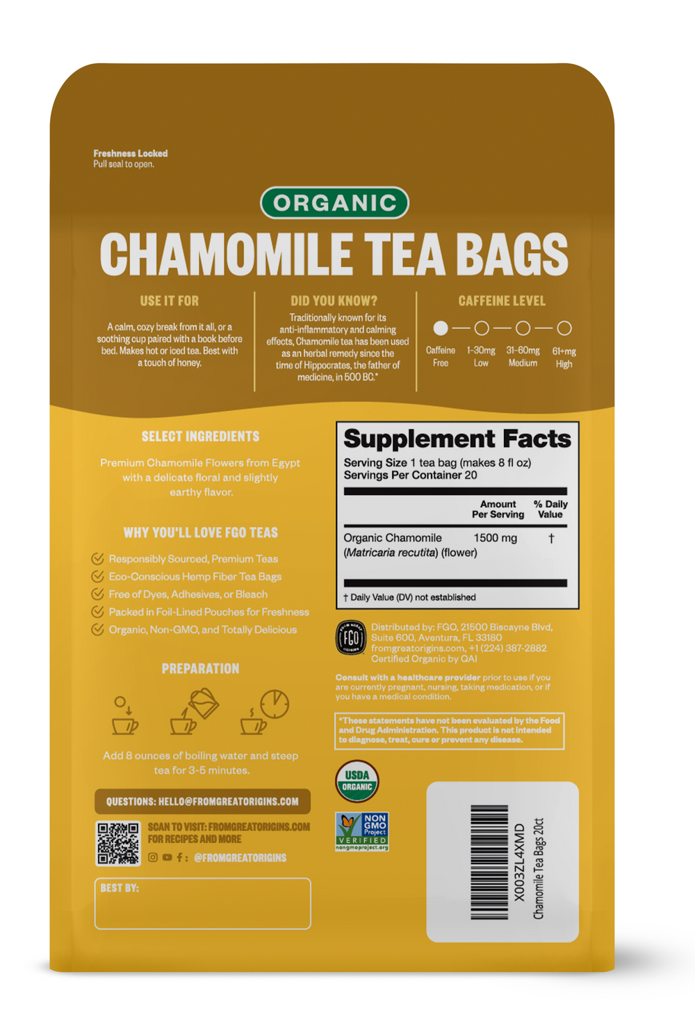 Chamomile Tea Bags