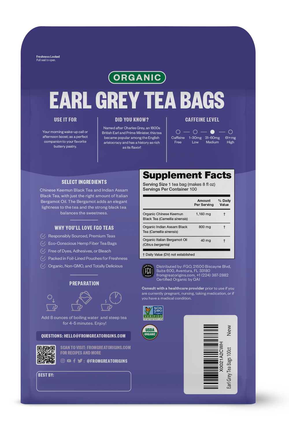 Earl Grey Tea Bags