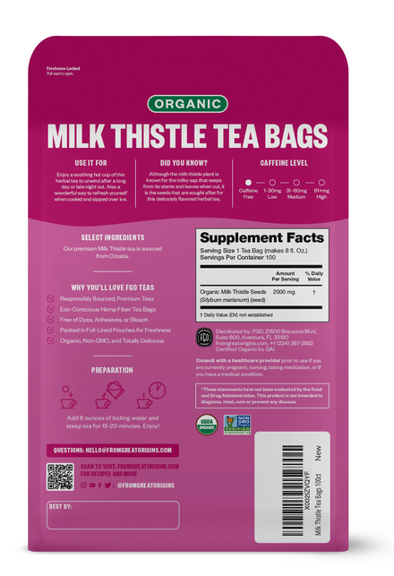 Milk Thistle Tea Bags