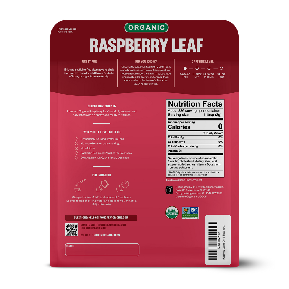 Raspberry Leaf - Cut & Sifted