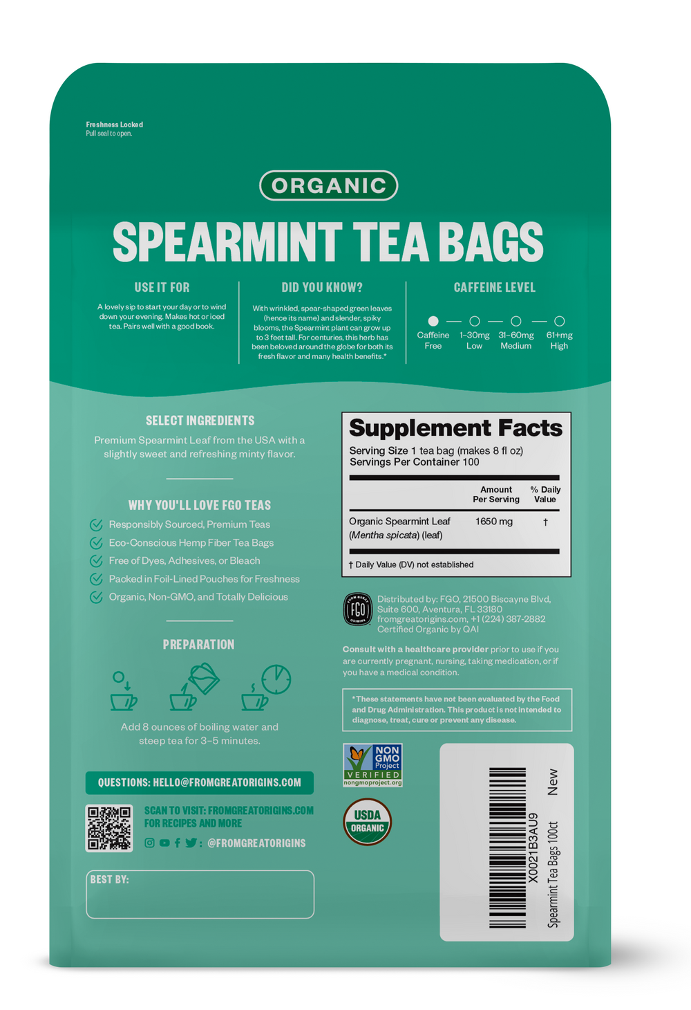 Spearmint Tea Bags