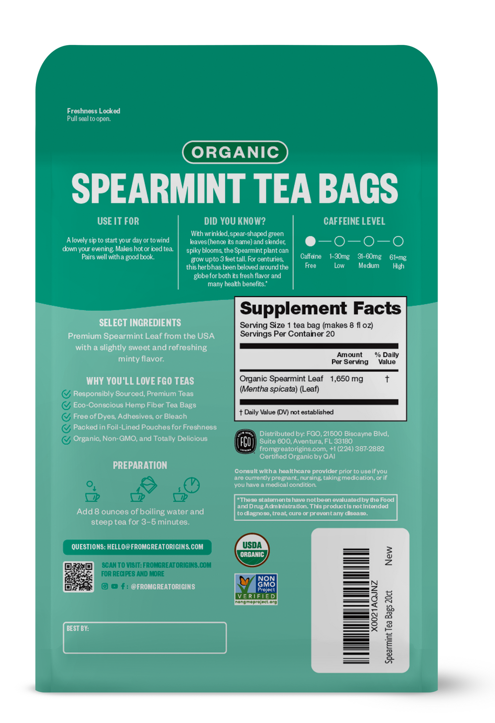 Spearmint Tea Bags