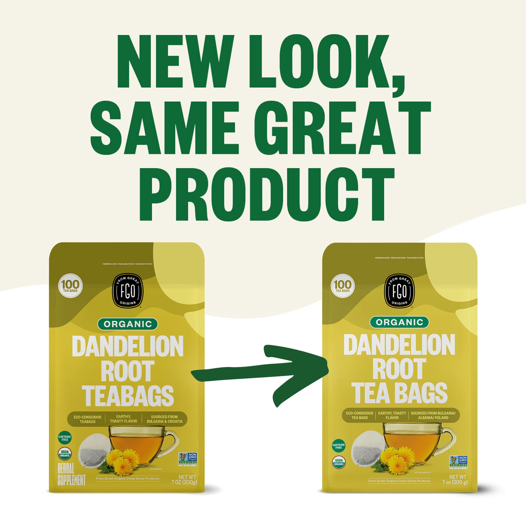 Dandelion Tea Bags – FGO - From Great Origins