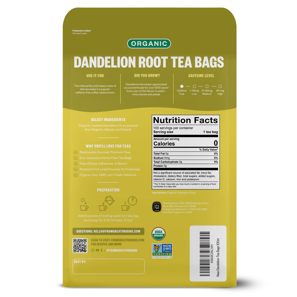 Dandelion Tea Bags