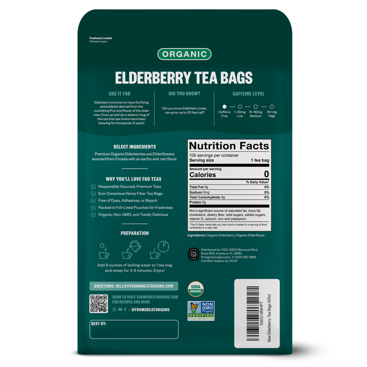Elderberry Tea Bags