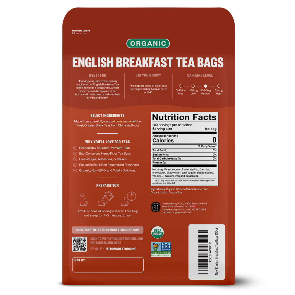 English Breakfast Tea Bags