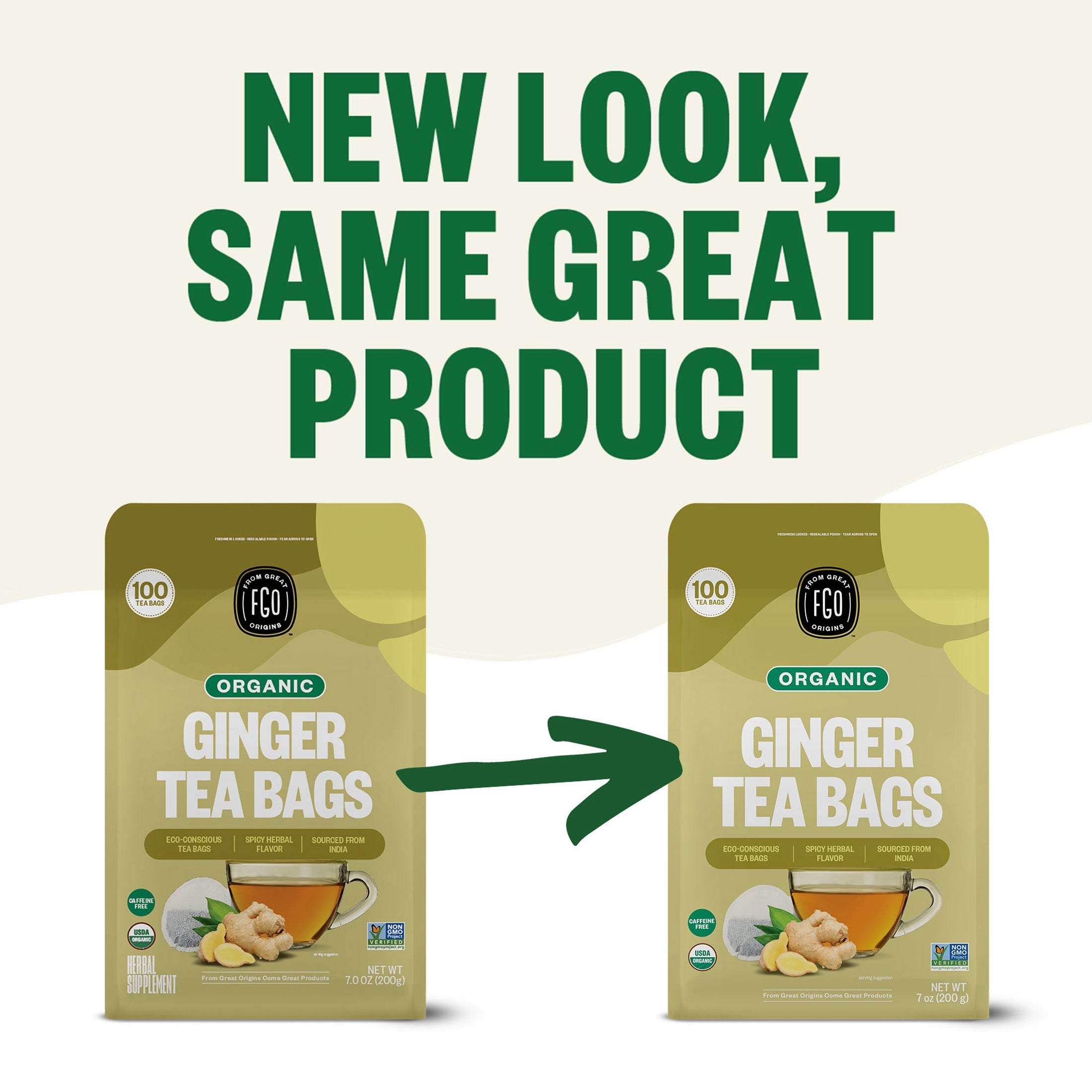 Ginger Tea Bags – FGO - From Great Origins
