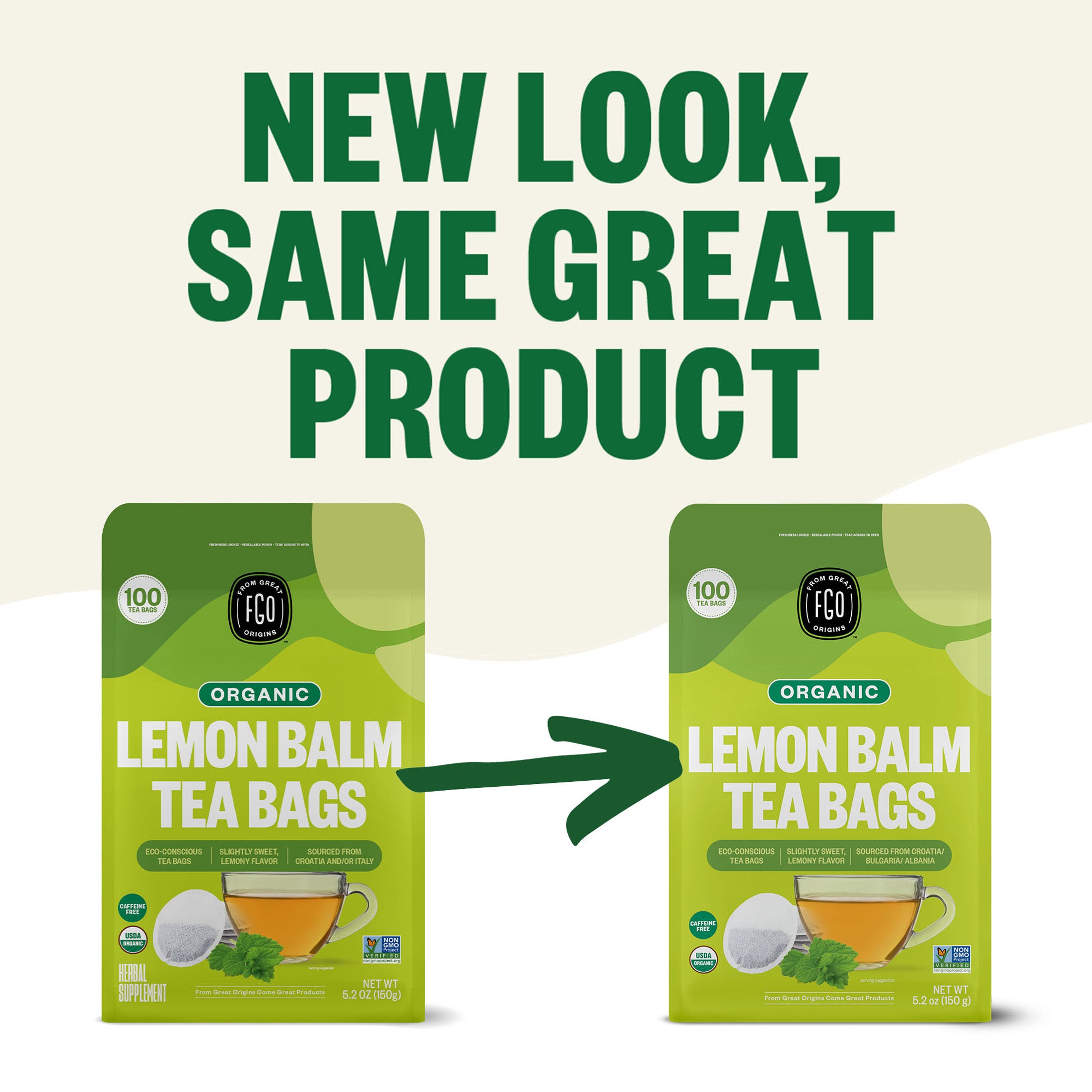 Lemon Balm Tea Bags – FGO - From Great Origins