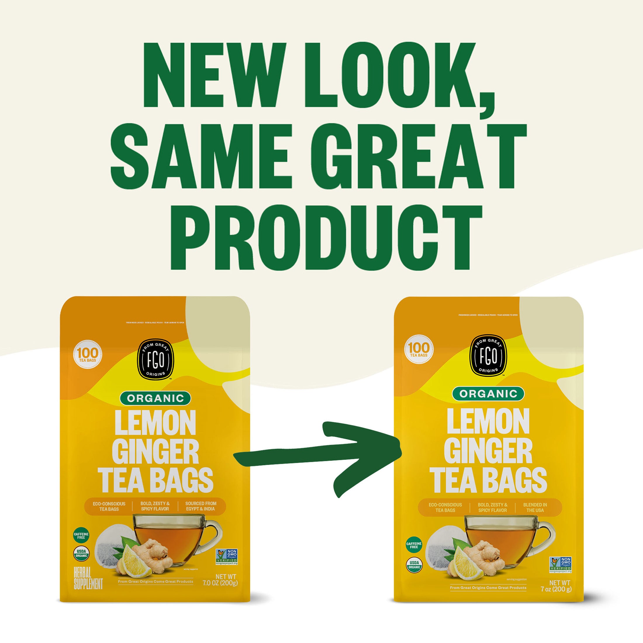 Lemon Ginger Tea Bags – FGO - From Great Origins