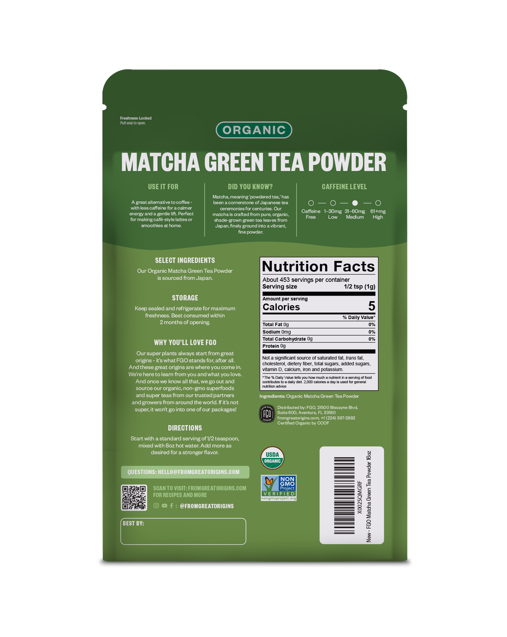 Unsweetened Matcha Powder