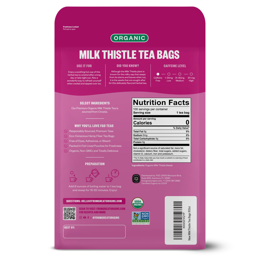 Milk Thistle Tea Bags