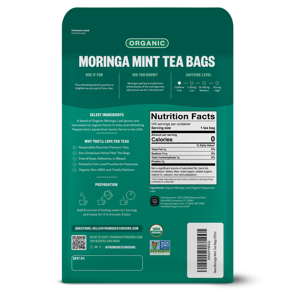 Moringa Mint Tea Bags
