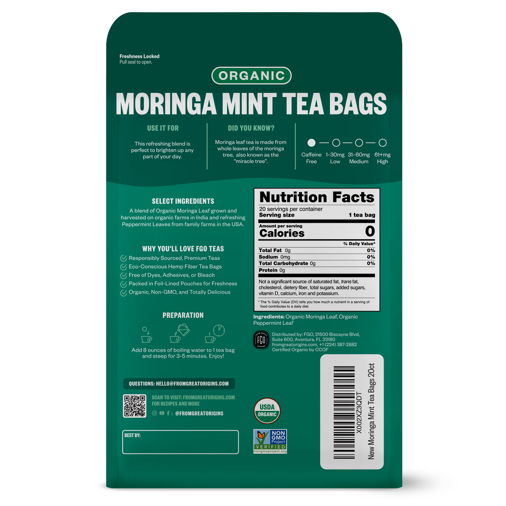 Moringa Mint Tea Bags