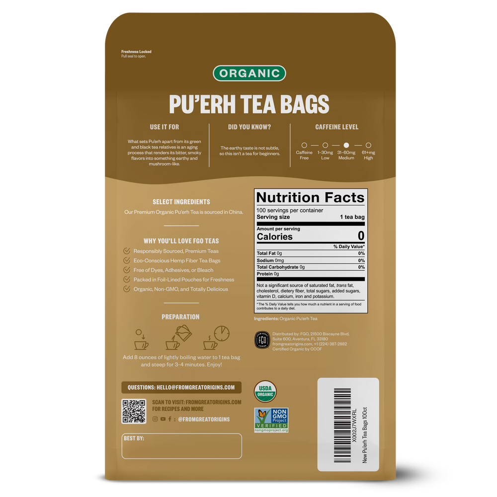 Pu'erh Tea Bags