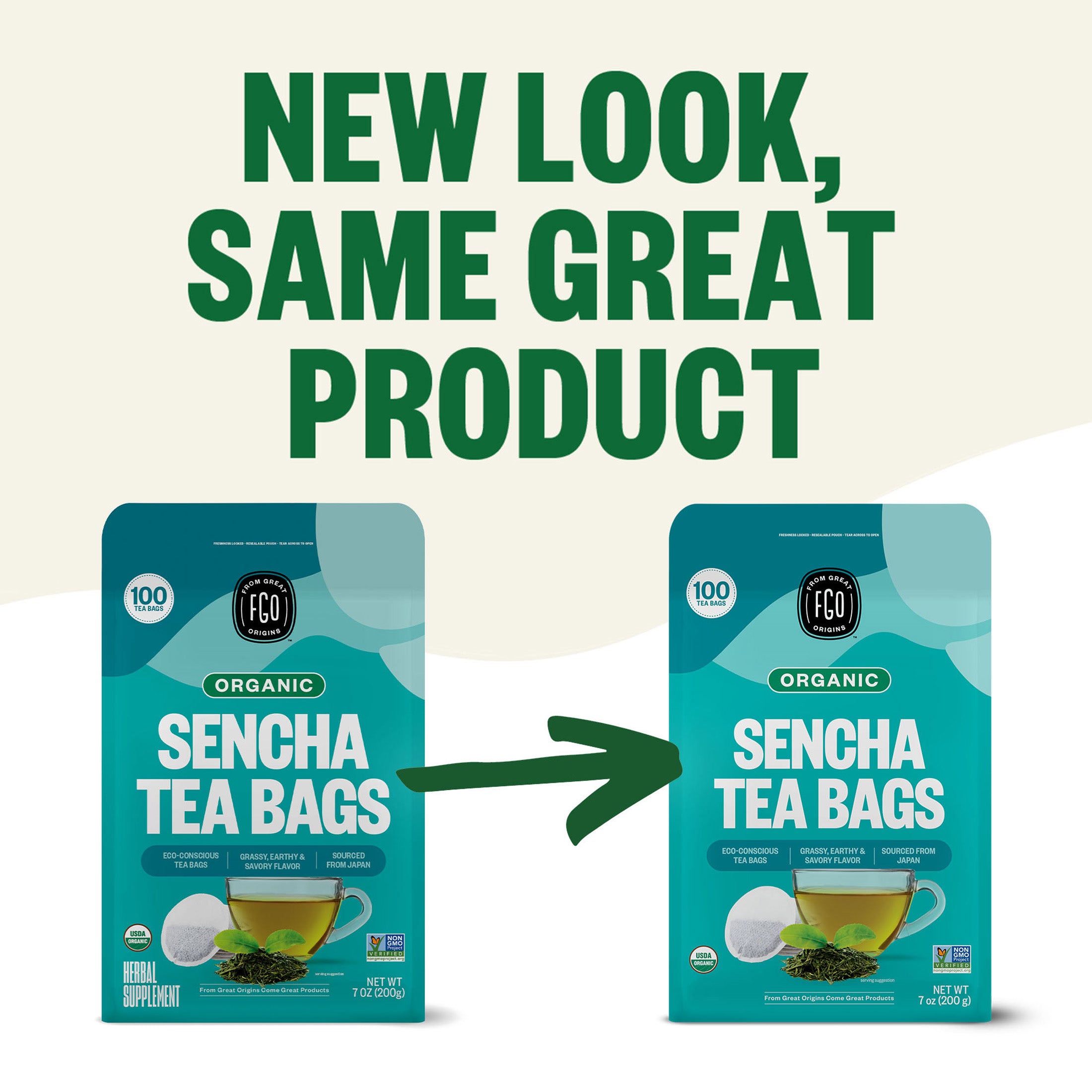 Sencha Tea Bags – FGO - From Great Origins