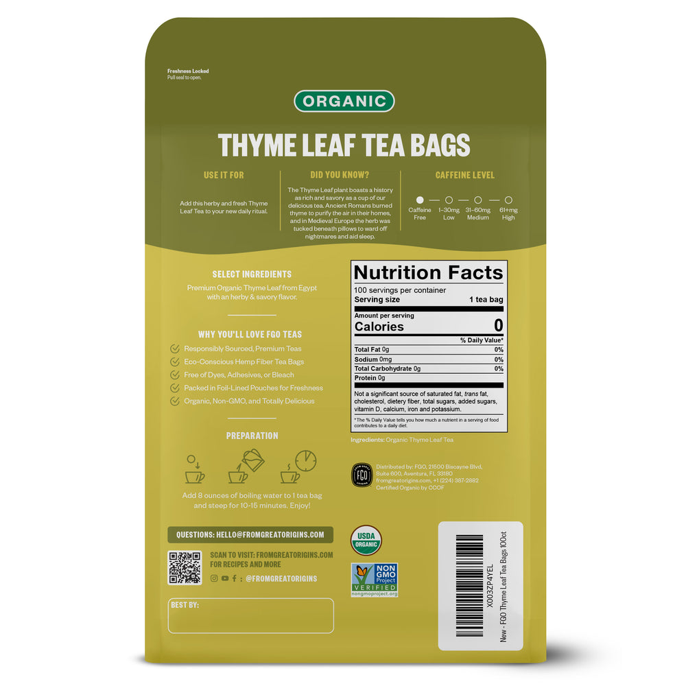 Thyme Leaf Tea Bags