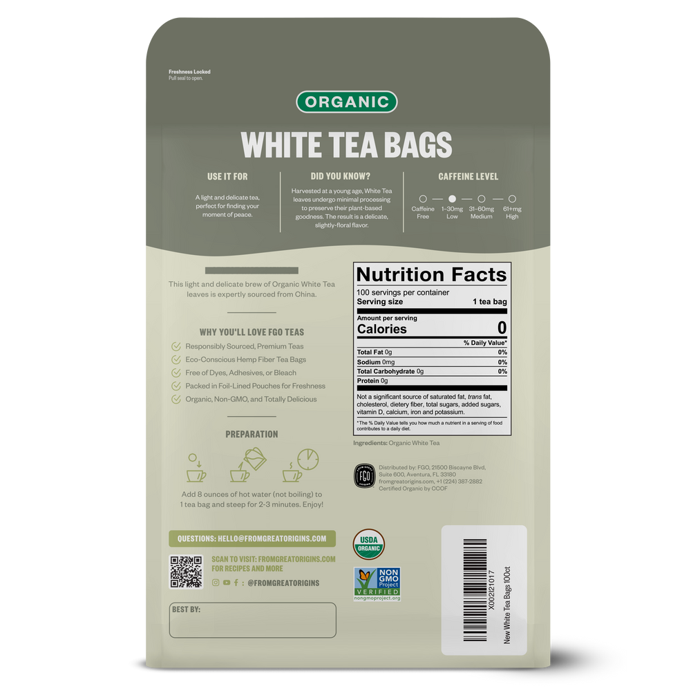 White Tea Bags
