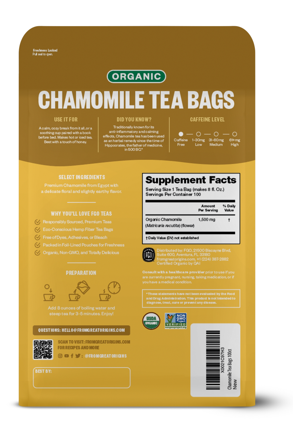 Chamomile Tea Bags