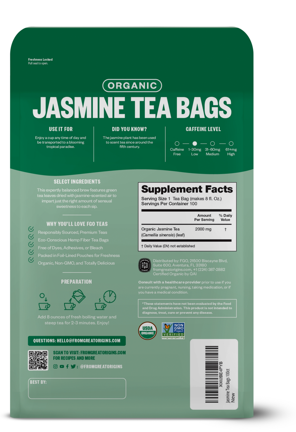 Jasmine Tea Bags
