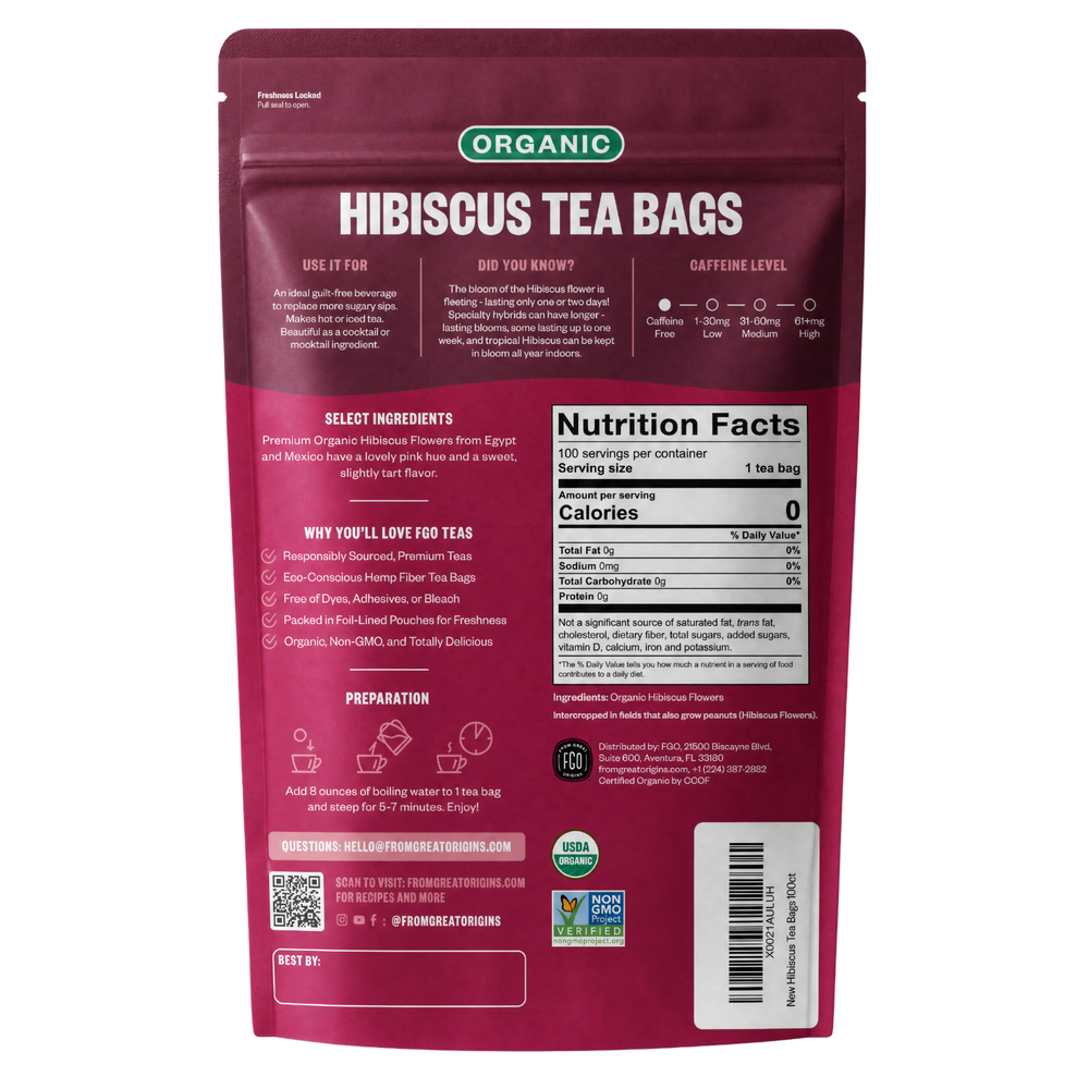 Organic Hibiscus Tea Bags