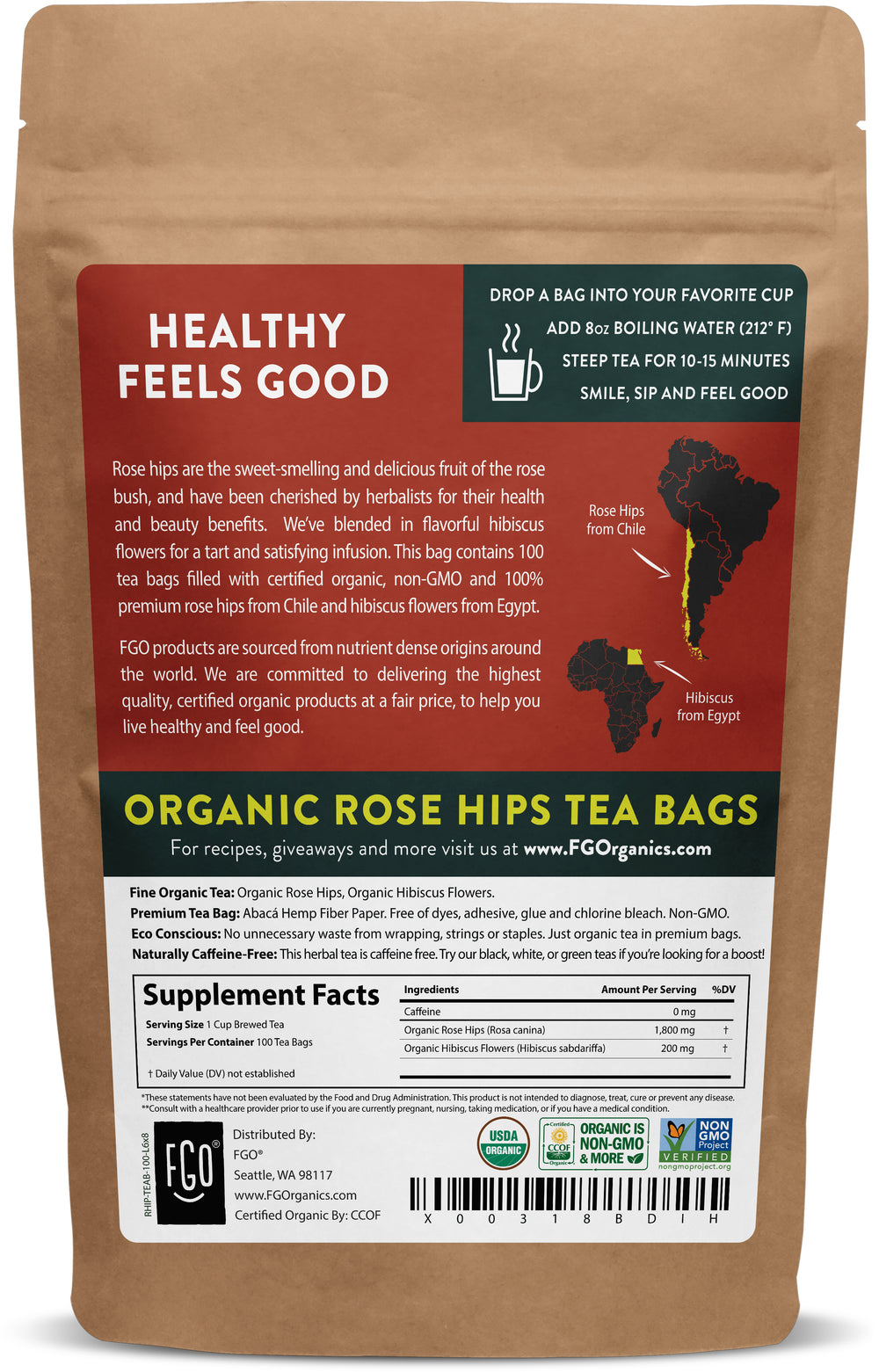 Rosehips Tea Bags