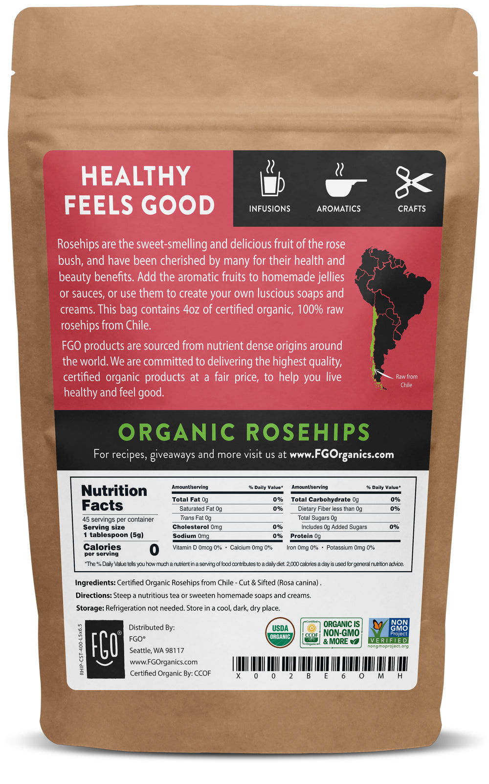 Rosehips - Cut & Sifted