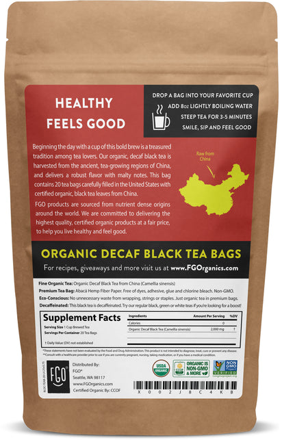 Black Decaf Tea Bags