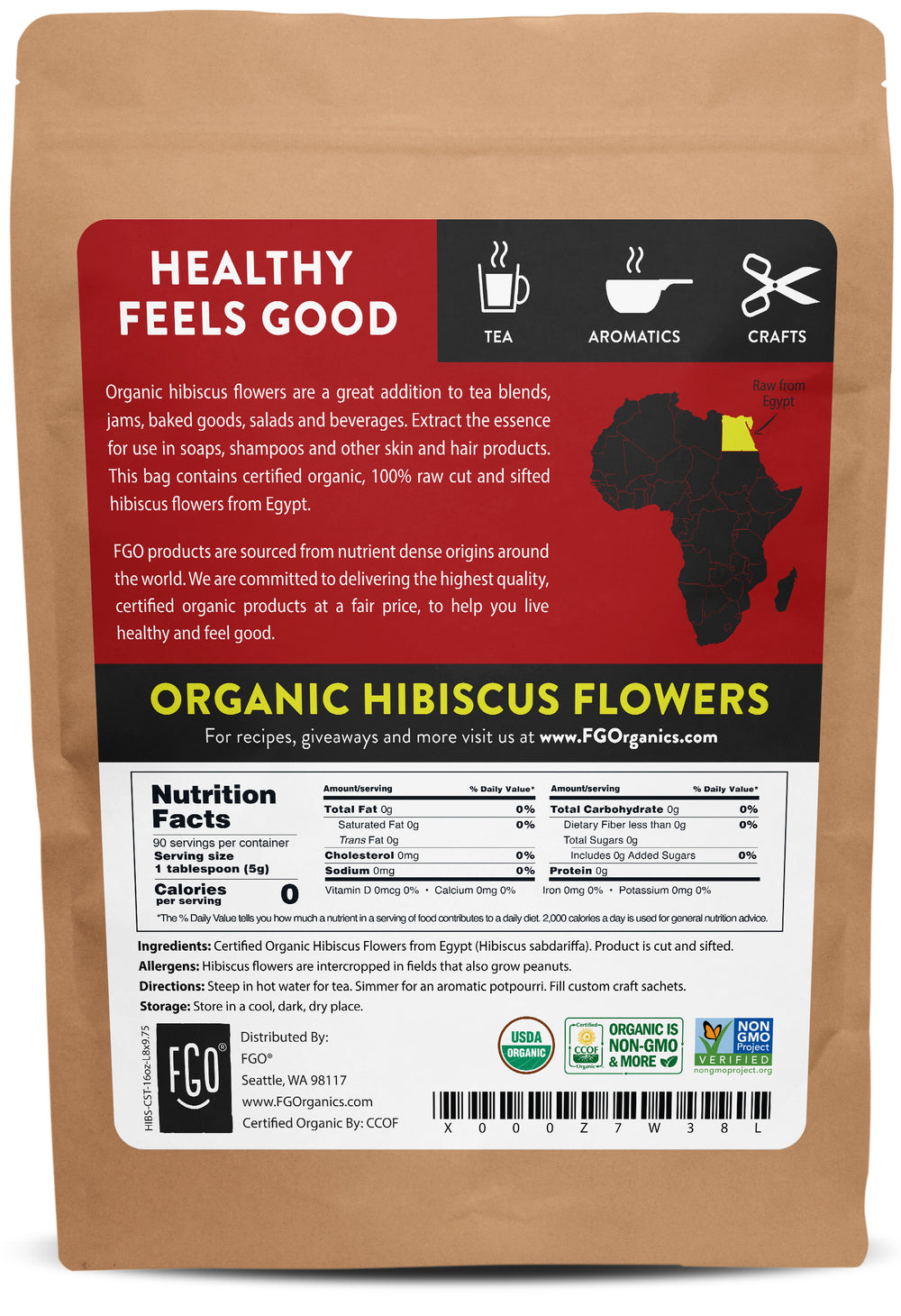 Hibiscus Flowers - Cut & Sifted