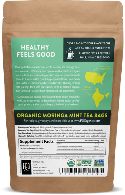 Moringa Mint Tea Bags