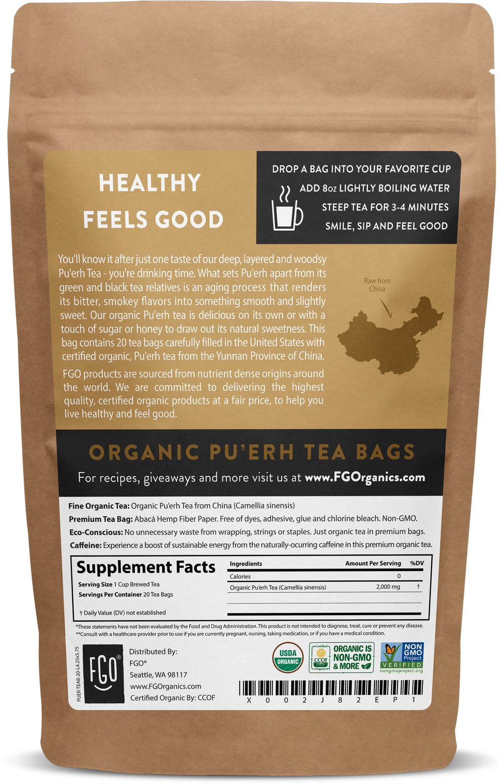 Pu'erh Tea Bags