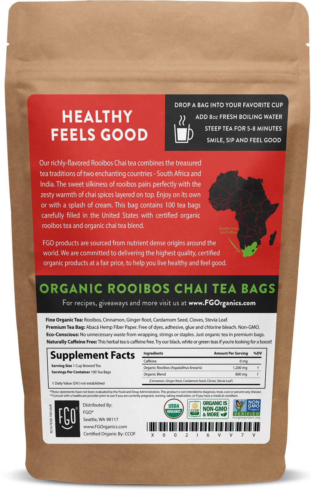 Rooibos Chai Tea Bags
